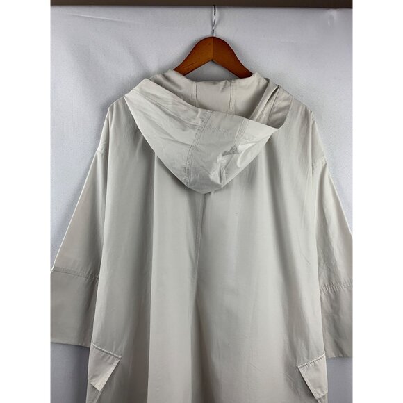 Women’s Eileen Fisher Beige Rain Coat Size XL - Picture 4 of 11